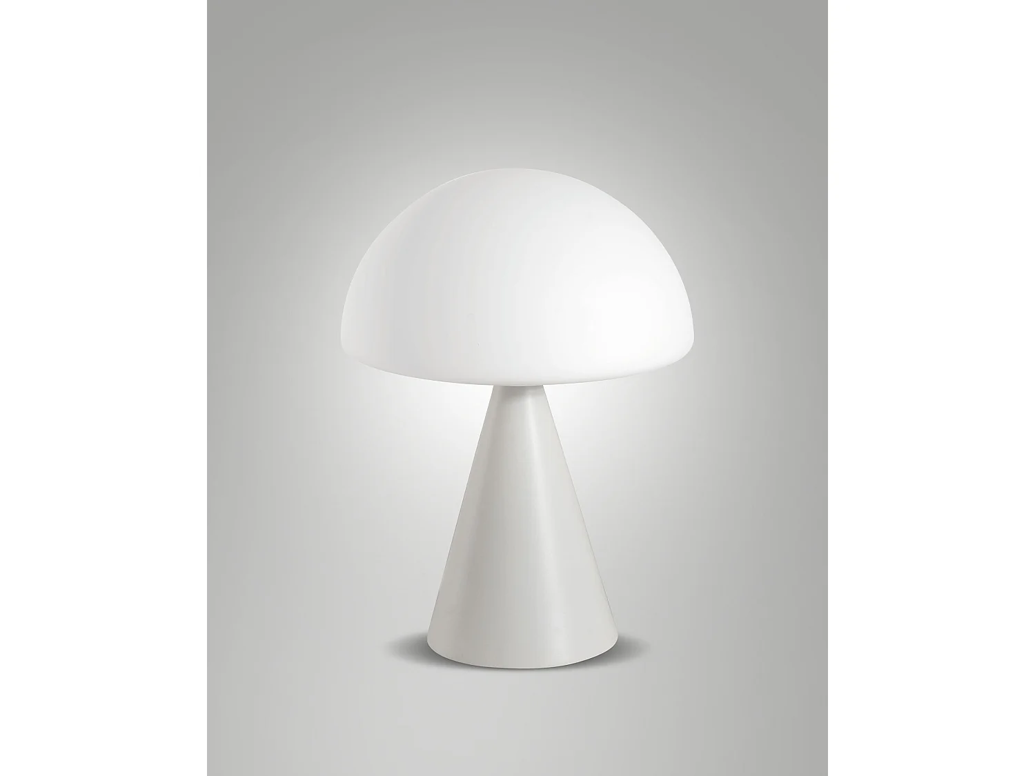 Lampa stołowa LED Blip 7W ze sterowaniem dotykowym i technologią CCT 2700K-4000K, metalowa rama i szkło dmuchane, kolor biały - Blip