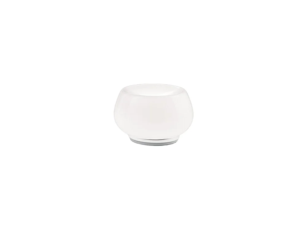 10S48534-serien LED-væglampe, blankt hvidt konkavt glas og mat hvid ramme, 12W 3000K, minimalistisk og elegant design - Perenz