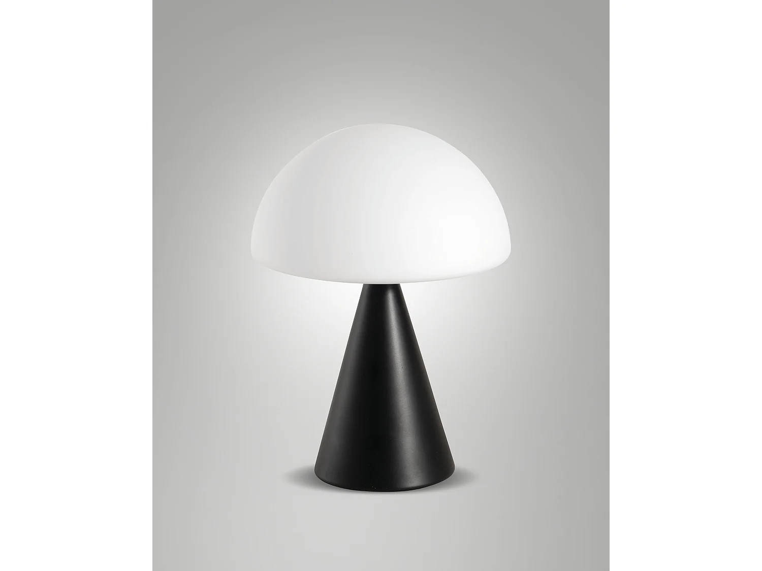 Lampa stołowa LED Blip 7W z dotykowym sterowaniem i technologią CCT 2700K-4000K, metalowa rama i szkło dmuchane, kolor czarny - Blip