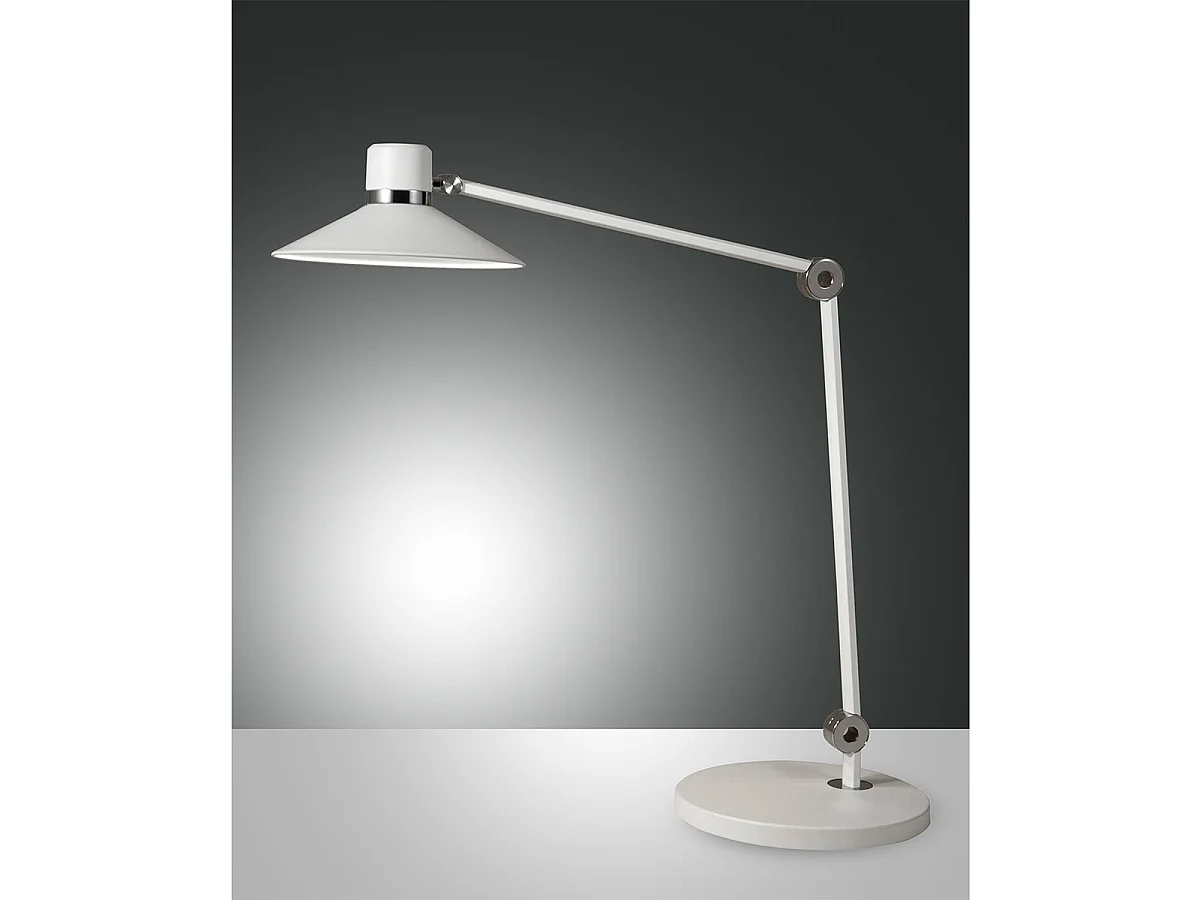 Lámpara de escritorio moderna de LED con brazos ajustables Panarea. - Blanco
