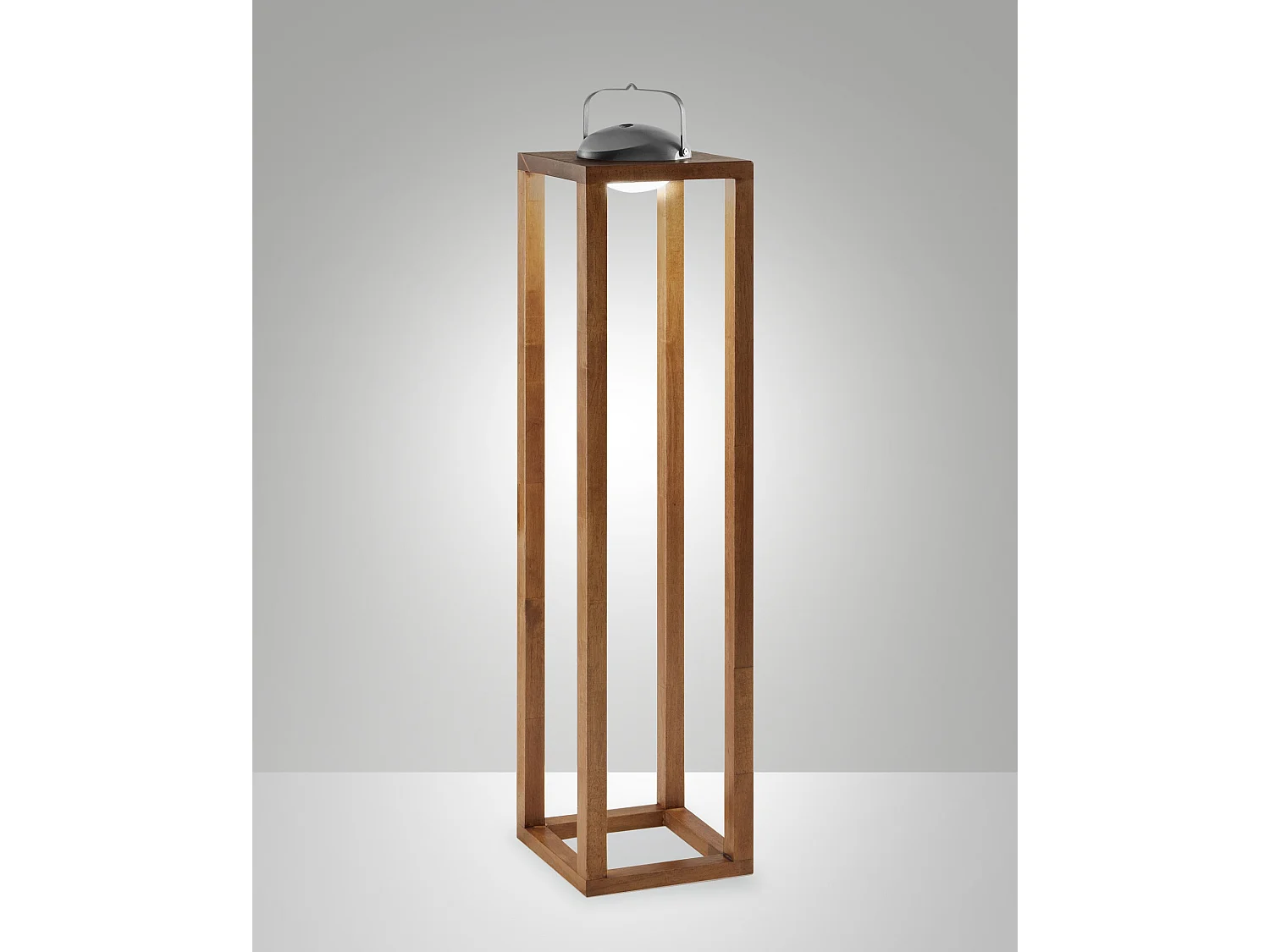 Lámpara de mesa LED Blend 3W 320lm 3000K IP54 con control táctil, estructura de metal y madera, acabado nogal - Ideal Lux