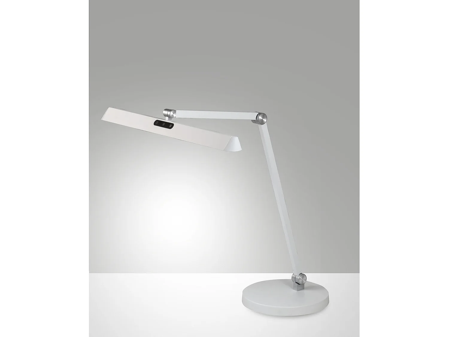 Lámpara de mesa LED Beba de 12 W, blanca, tecnología CCT, 3000 K-4000 K-6000 K, estructura de aluminio y metacrilato, regulable mediante tacto - Beba