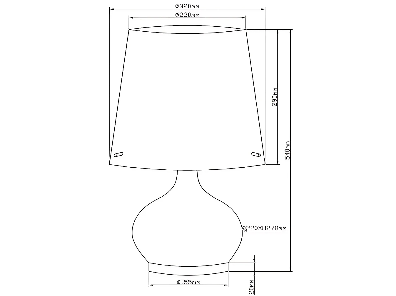 Lampa stołowa Ade Design z metalu i dmuchanego szkła, podwójny przełącznik, gniazdo E14 40 W i E27 100 W, kolor biały, kod produktu: 2533-35-102