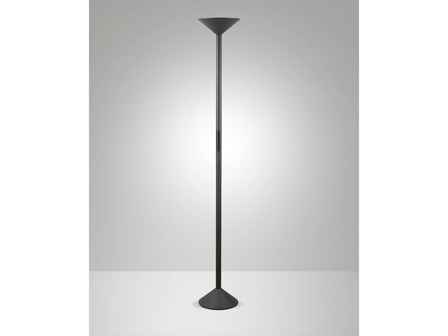 Lampa podłogowa LED Tratto 50W 4000lm CCT antracytowa - konstrukcja z metalu i metakrylanu, ściemniana dotykowo, IP20, 175,5 cm - Tratto Design