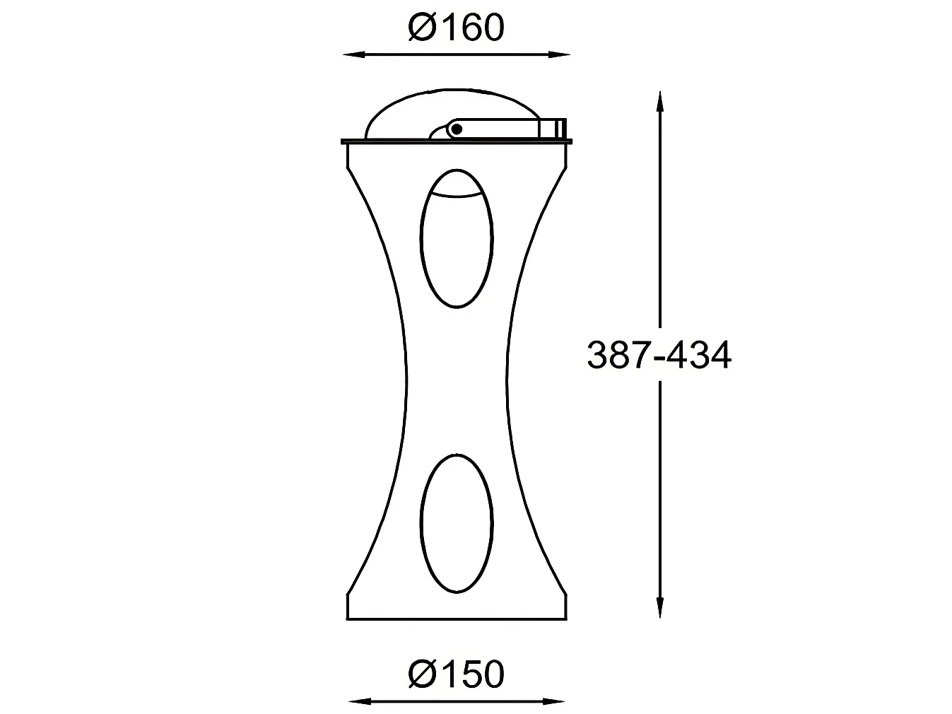 Lámpara de mesa LED Caddy 3W antracita IP54 metal y policarbonato 3000K regulable táctil, diseño moderno interior exterior