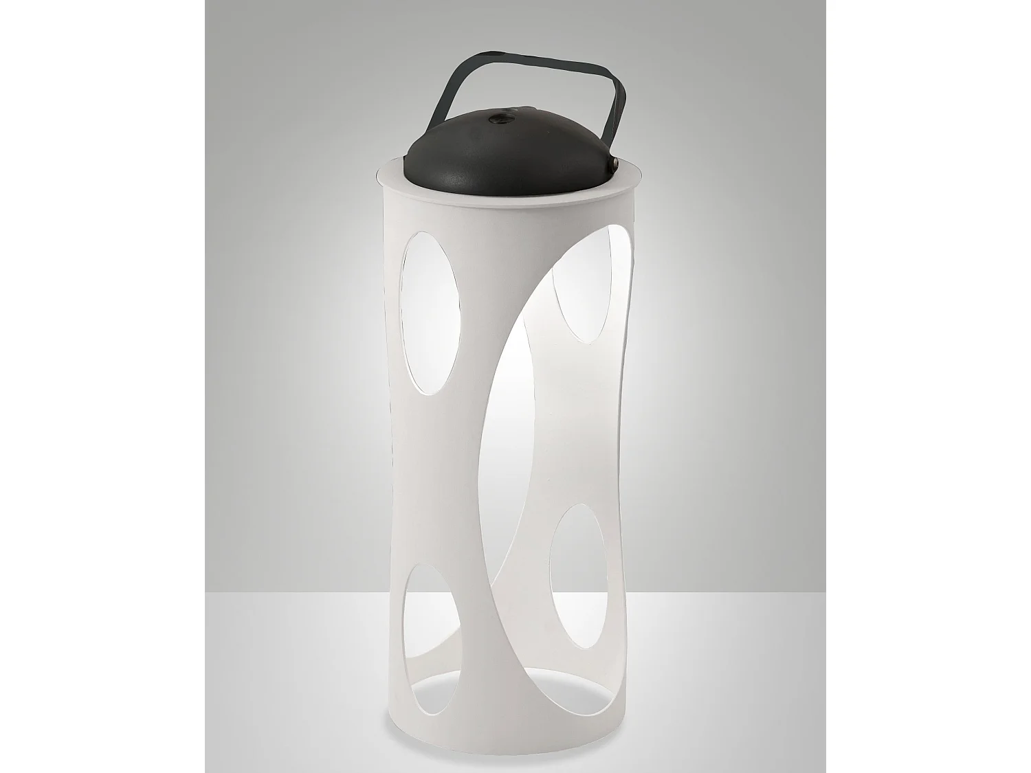 Lámpara de mesa LED Caddy 3W blanca IP54 metal y policarbonato 3000K regulable táctil, diseño moderno para interior exterior