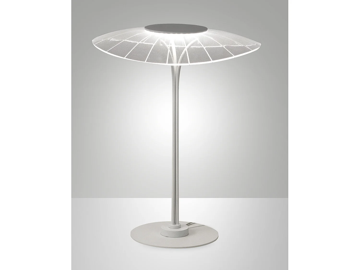 Lámpara de mesa LED Vela de 12 W, 3000 K, 1100 lm, en metal y metacrilato blanco - Diseño moderno, regulable y con una estructura elegante.