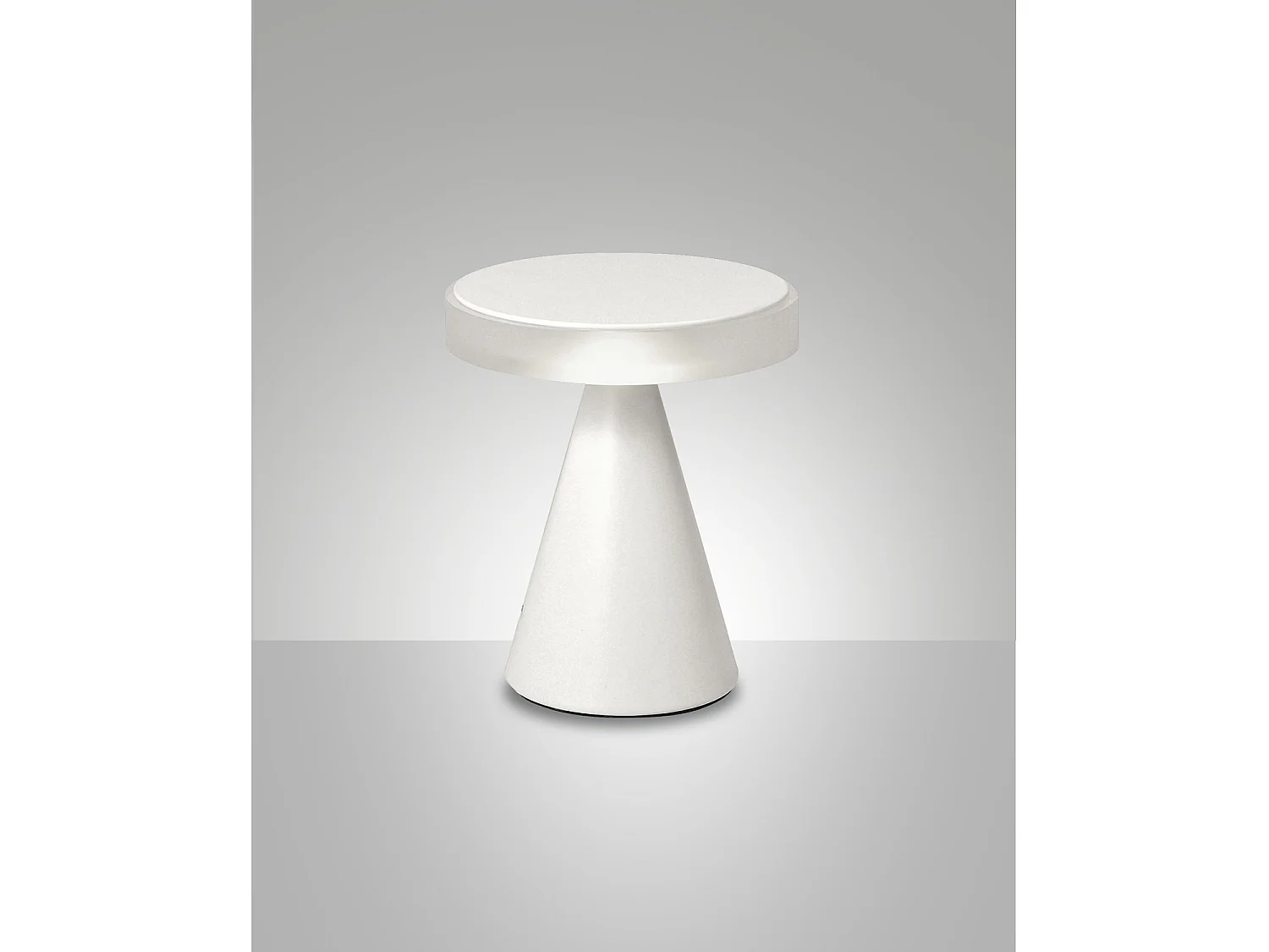 Lámpara de mesa LED Fabas, luz neutra, 8W, 750lm, 3000K, estructura de metal y metacrilato con control táctil, color blanco - Fabas Luce