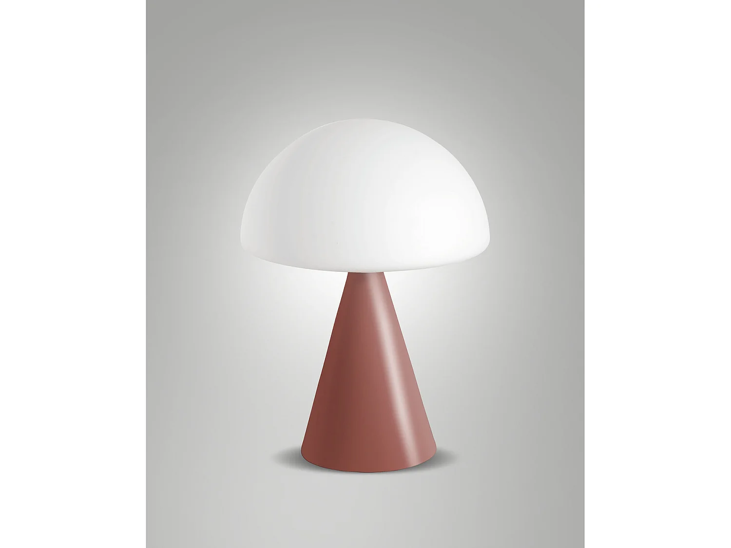 Lámpara de mesa LED Blip de 7 W con control táctil y tecnología CCT de 2700 K a 4000 K, estructura metálica y cristal soplado, color rojo - Blip