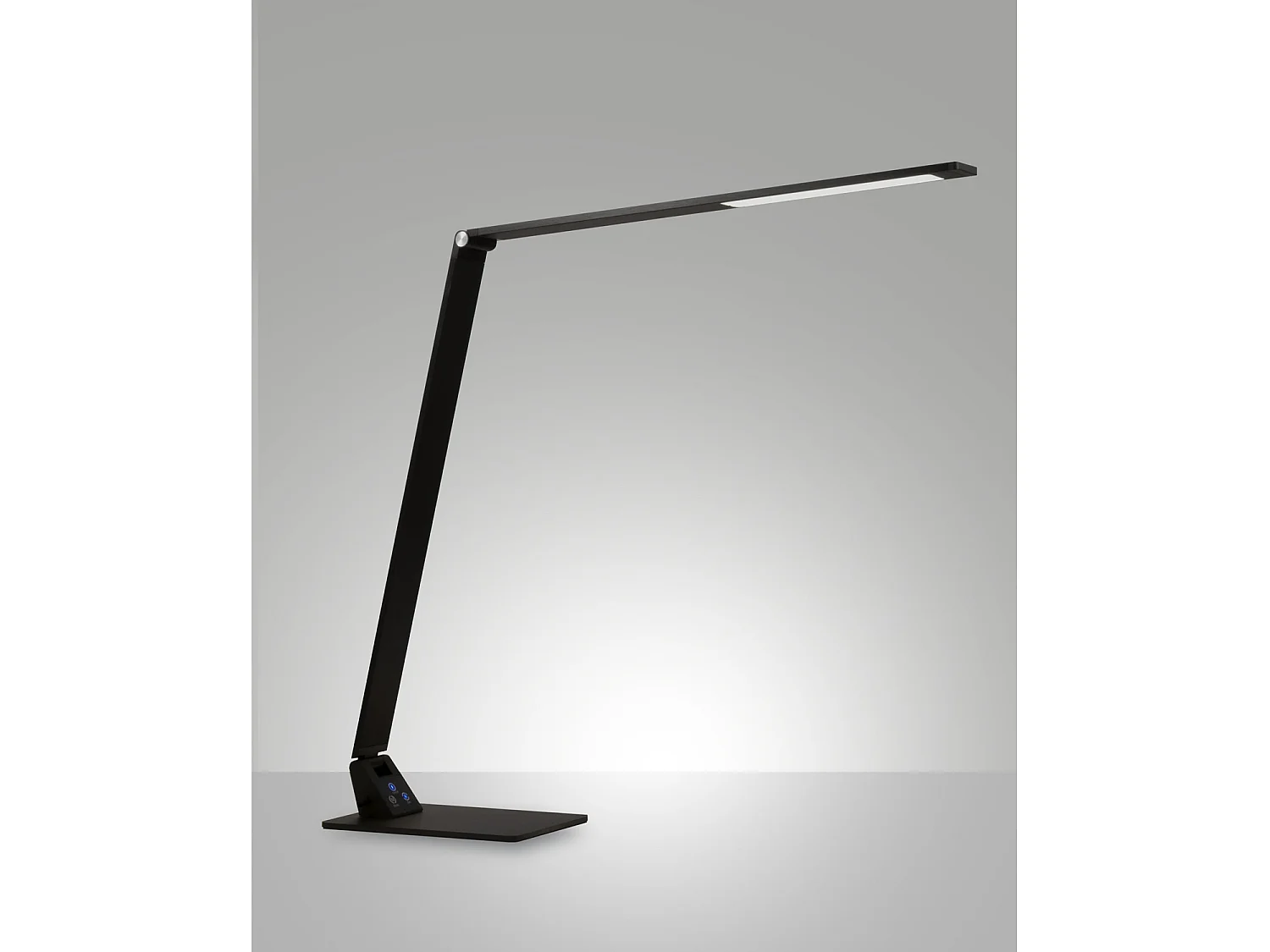 Lámpara de mesa LED Wasp 12W negra con regulación táctil y CCT ajustable 3000K a 5000K diseño moderno funcional para escritorio código 3265-30-101