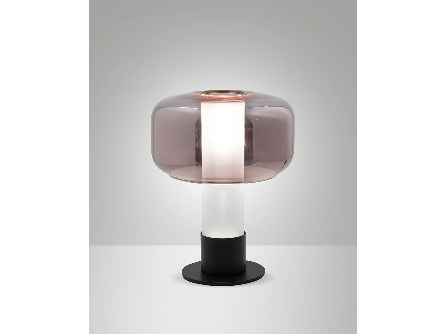 Lampa stołowa Flick Amethyst, metalowa i szklana rama, ściemnialna dotykowo, gniazdo E14 15 W, IP20 - Flick