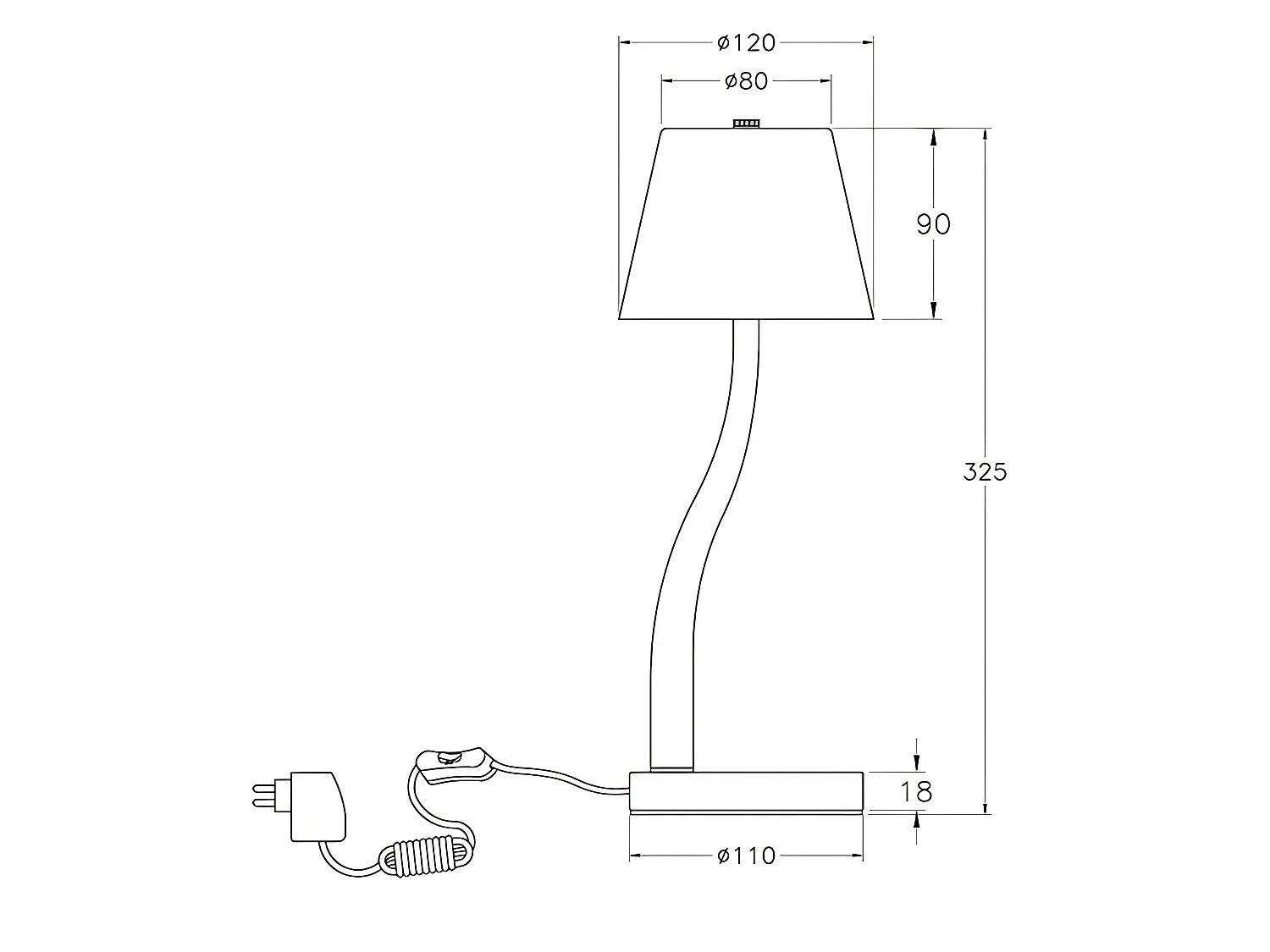 Lampa stołowa LED Ibla 9W 750lm 3000K, ściemnialna dotykowo, rama z metalu i dmuchanego szkła, kolor biały - Ibla