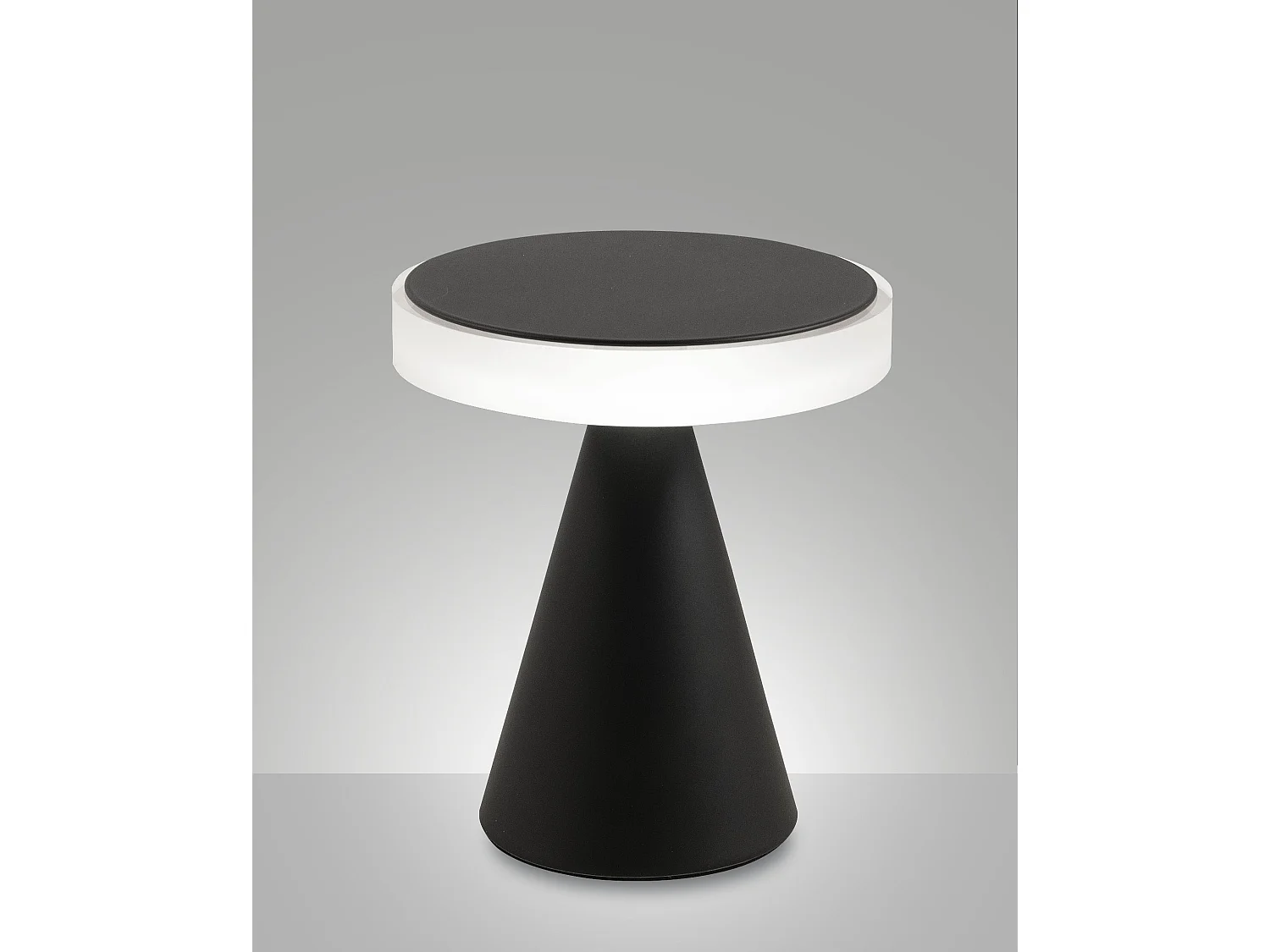 Lampa stołowa LED neutralna 12W 1260lm 3000K, metalowa i metakrylanowa, kolor czarny, IP20 - Eleganckie i nowoczesne oświetlenie wnętrz