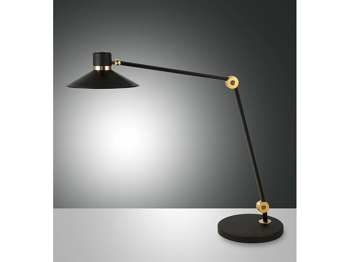 Lámpara de escritorio moderna de LED con brazos ajustables Panarea. - Negro