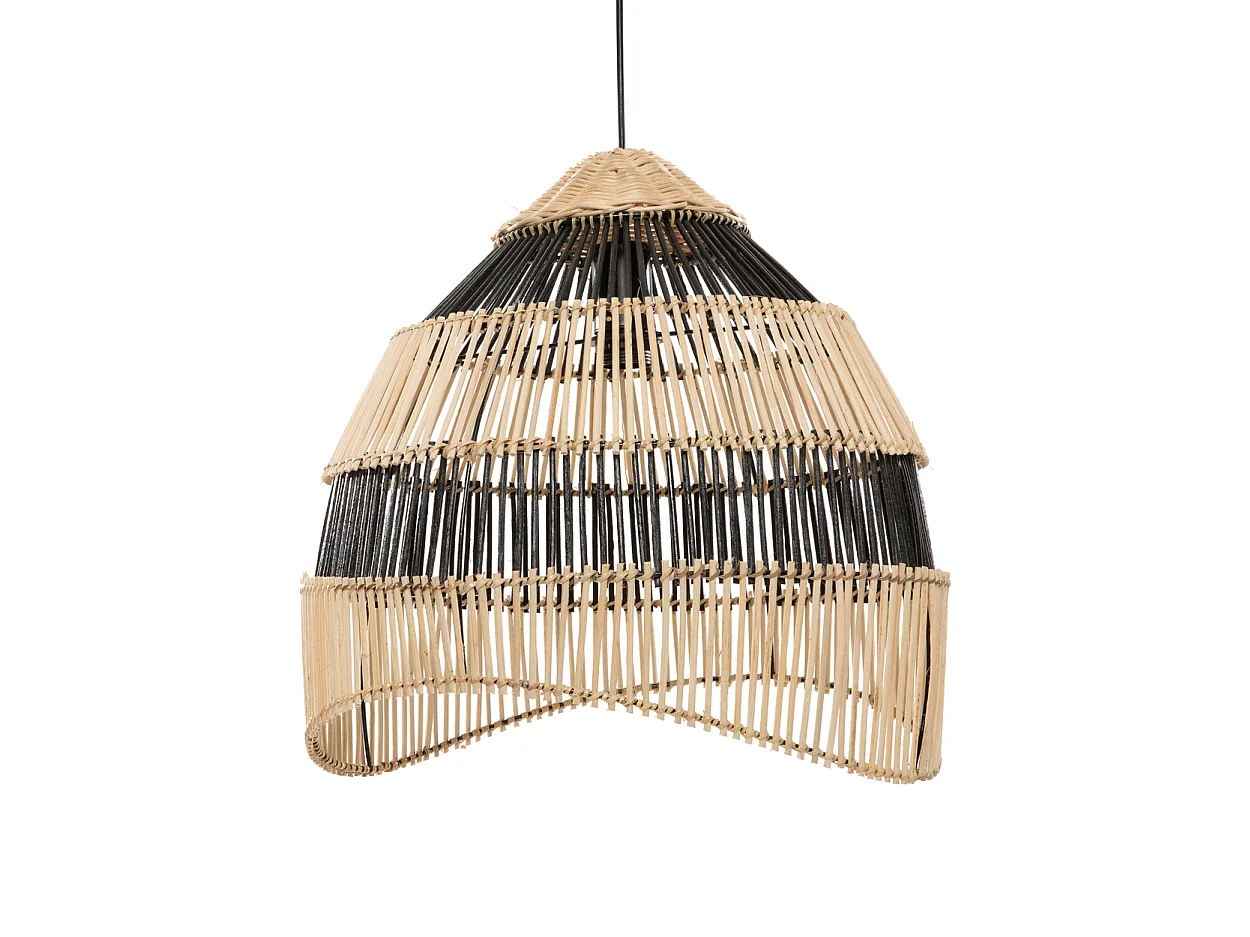 De Striped Hanglamp - Natuurlijk Zwart - M_40