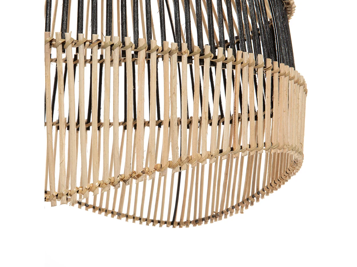De Striped Hanglamp - Natuurlijk Zwart - M_40