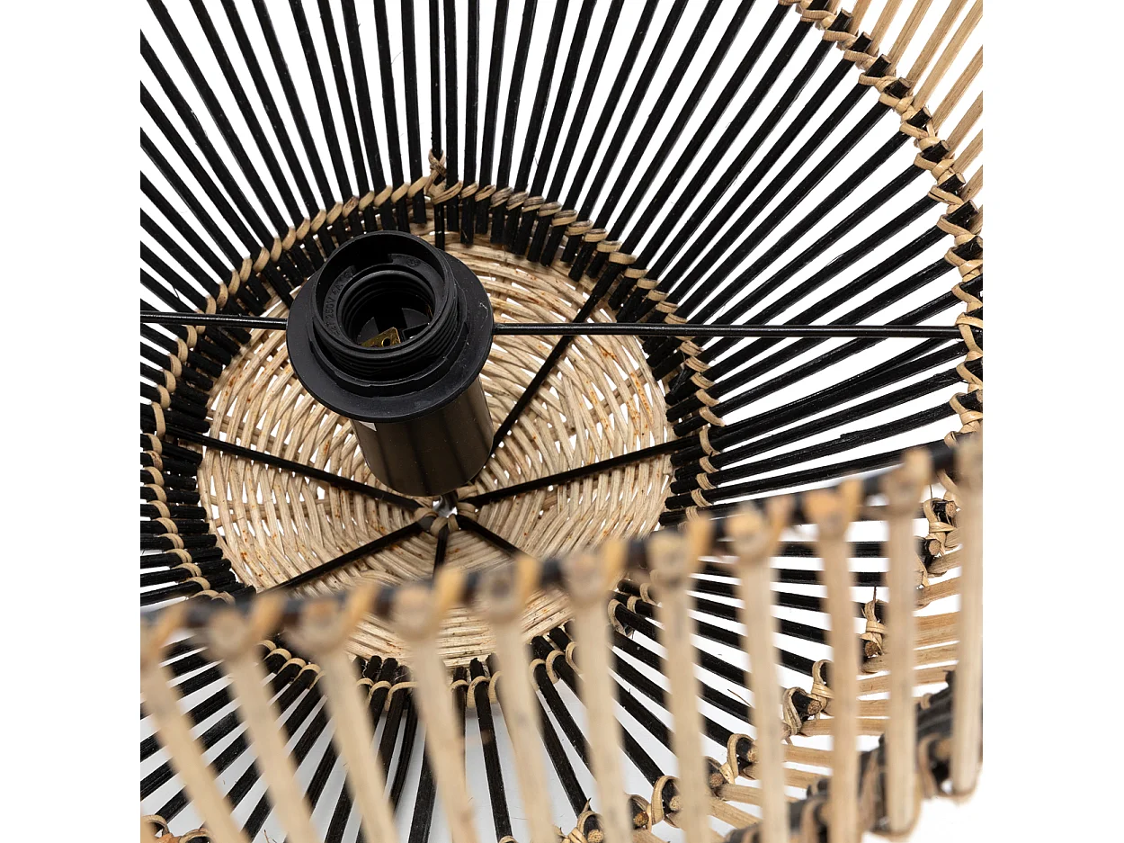 De Striped Hanglamp - Natuurlijk Zwart - M_40