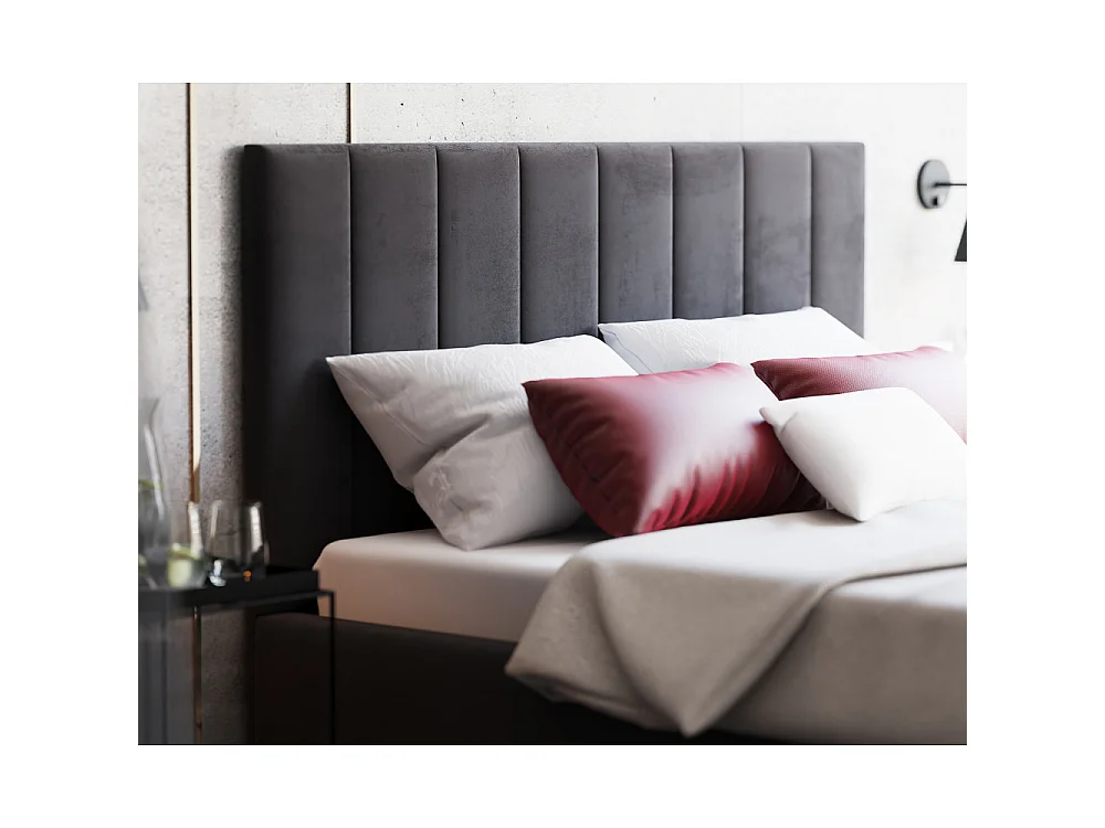Lit coffre Lorado 120 x 200 cm avec sommier à lattes relevable Noir