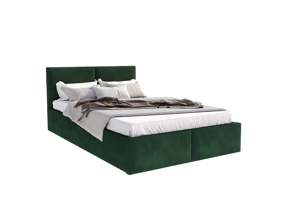 Lit coffre Tulum 120 x 190 cm avec sommier à lattes relevable Vert