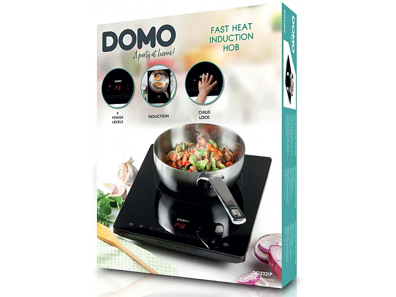 Domo DO332IP Inductiekookplaat 2000W Zwart Touchbediening Timer Veiligheidsslot