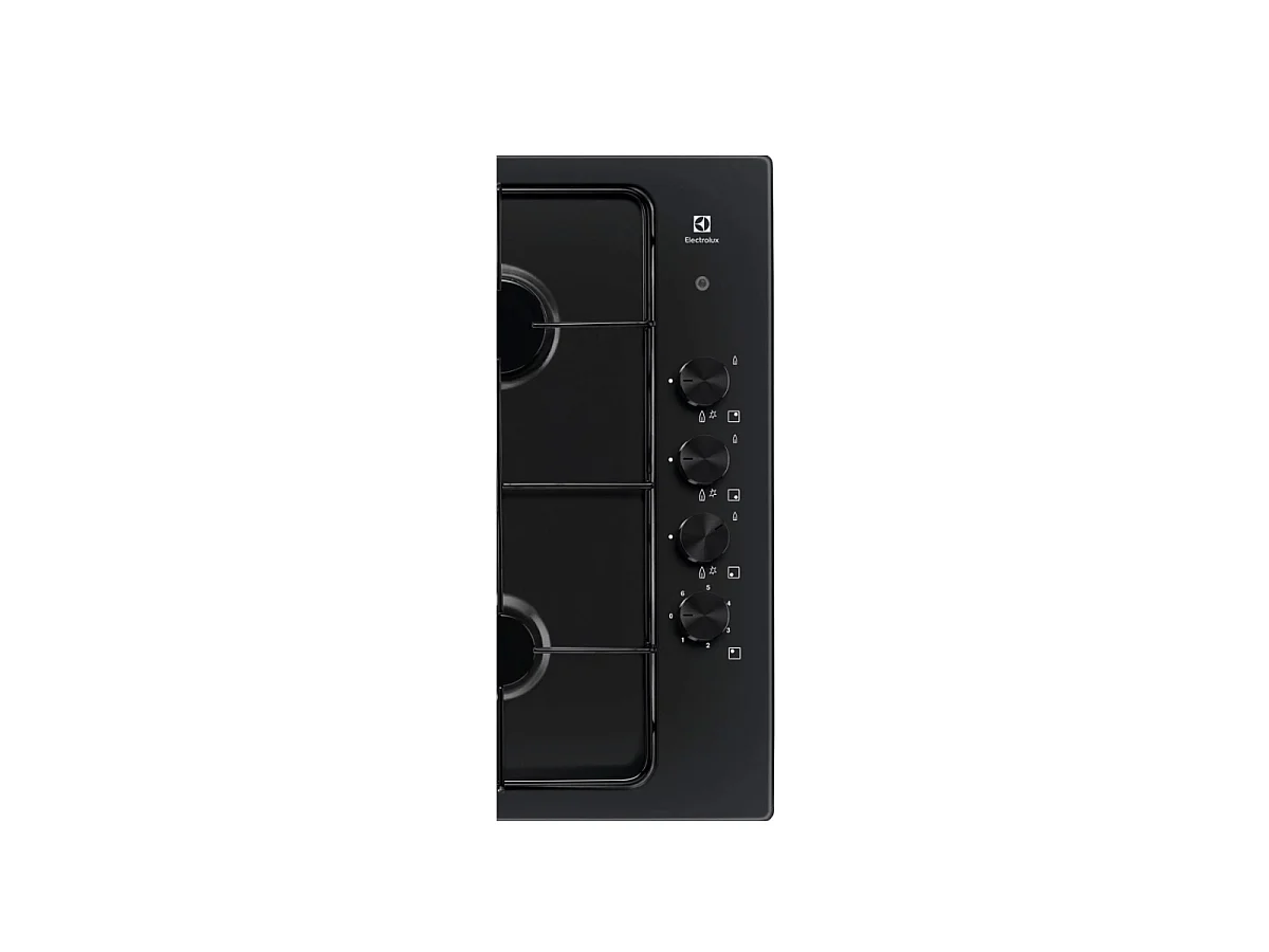 Electrolux EGL62821OB 4-Pits Gemengde Kookplaat in Zwart, Gas en Elektrisch, Veiligheidsvoorzieningen, Eenvoudige Ontsteking