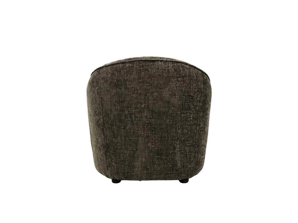 Fauteuil en tissu marron chocolat Travis