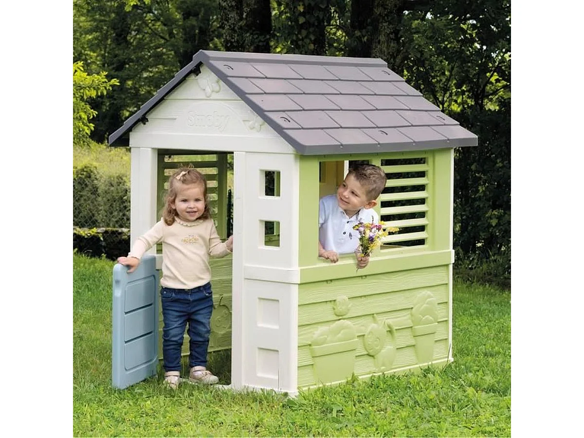 SMOBY Jolie Maison - Maisonnette de Jardin en Plastique pour Enfants, 2+ ans