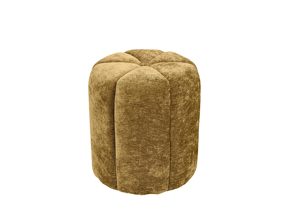 Flower - Pouf rond en tissu ø38cm - Bronze