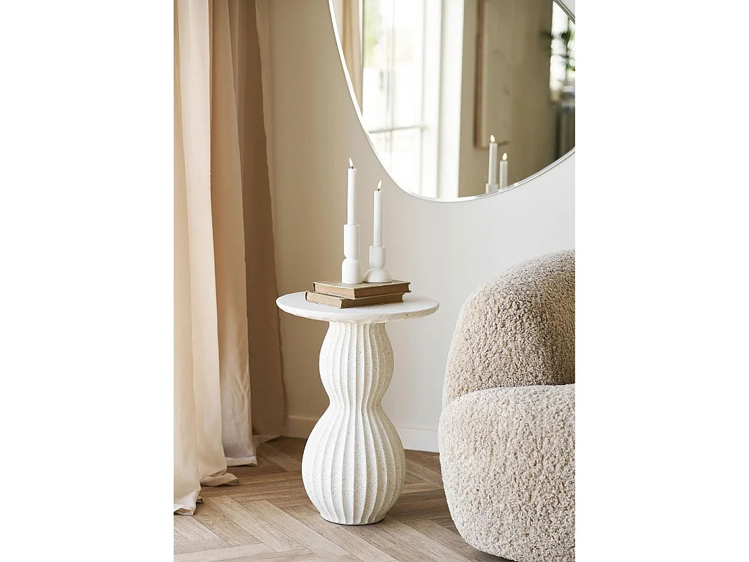 Irma salontafel bijzettafel Ø40cm wit.