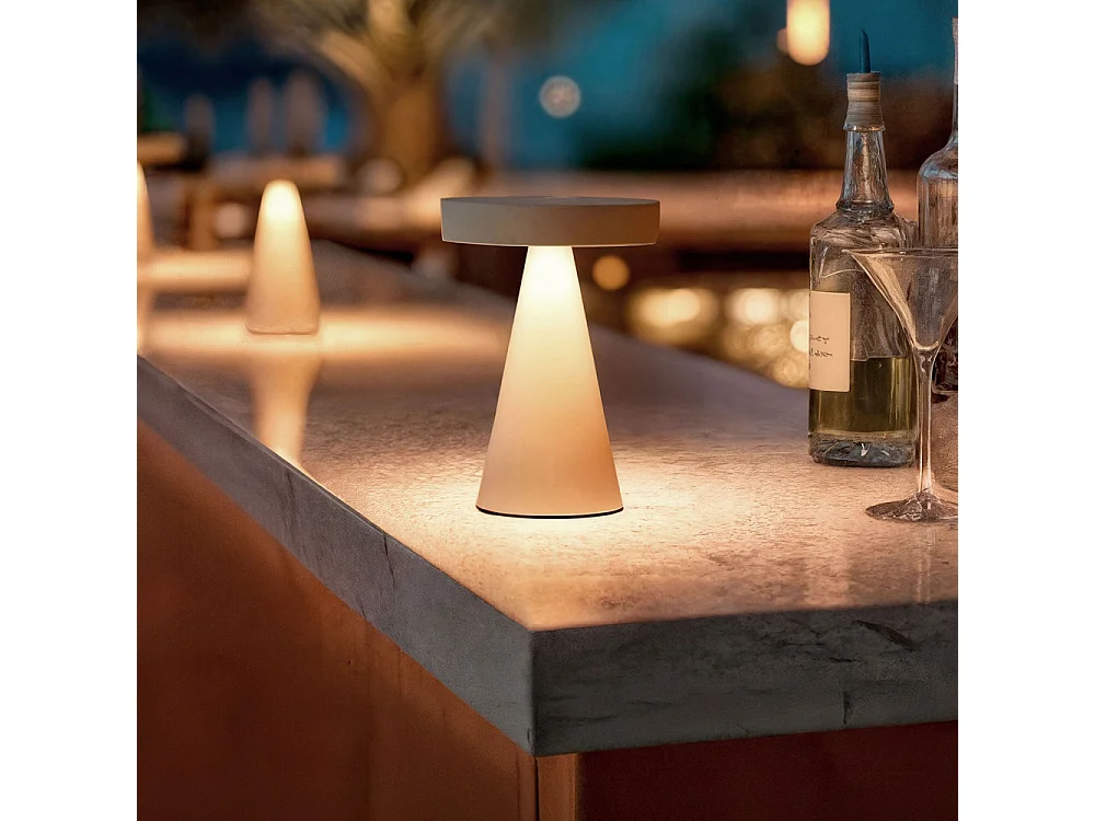 Nimo - Lampe à poser LED sans fil rechargeable - Beige