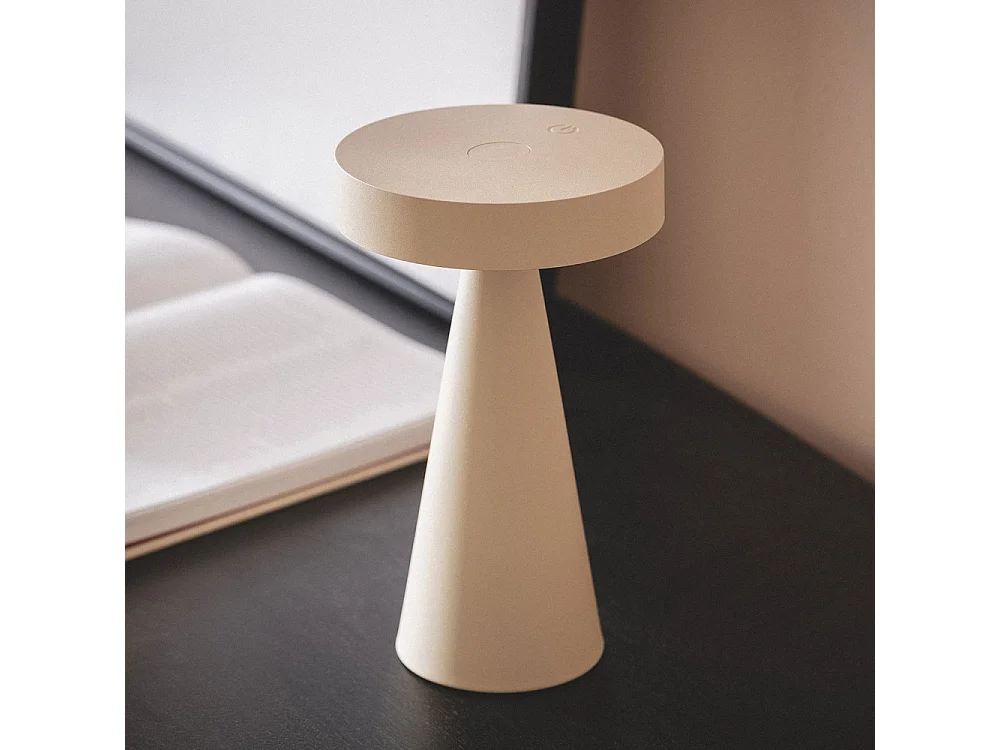 Nimo - Lampe à poser LED sans fil rechargeable - Beige