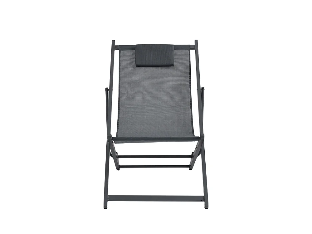 Brisa - Lot de 2 chiliennes en aluminium - Gris foncé