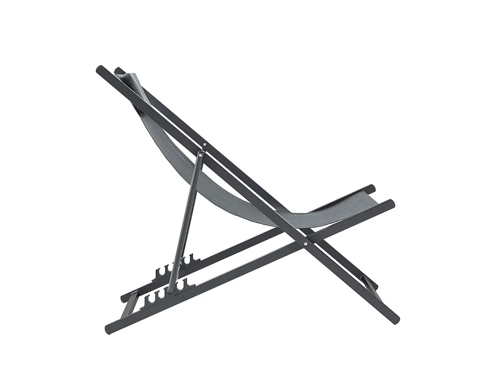 Brisa - Lot de 2 chiliennes en aluminium - Gris foncé