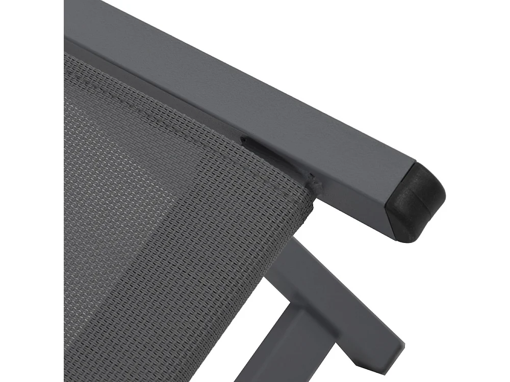 Brisa - Lot de 2 chiliennes en aluminium - Gris foncé