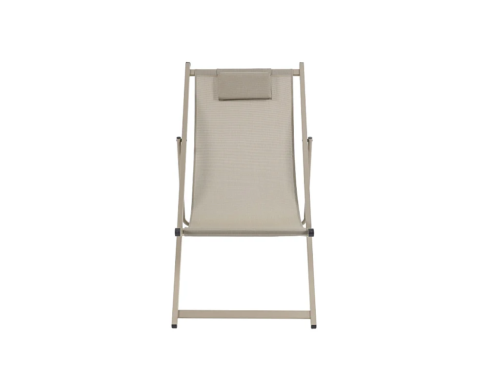 Brisa - Lot de 2 chiliennes en aluminium - Beige