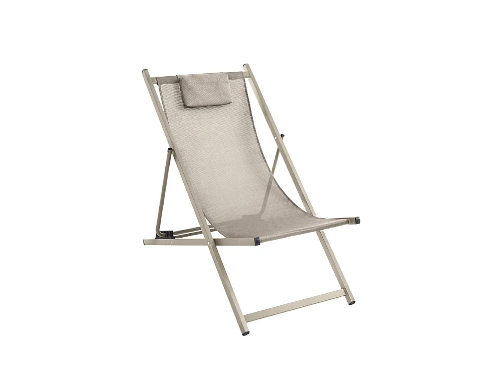 Brisa - Lot de 2 chiliennes en aluminium - Beige