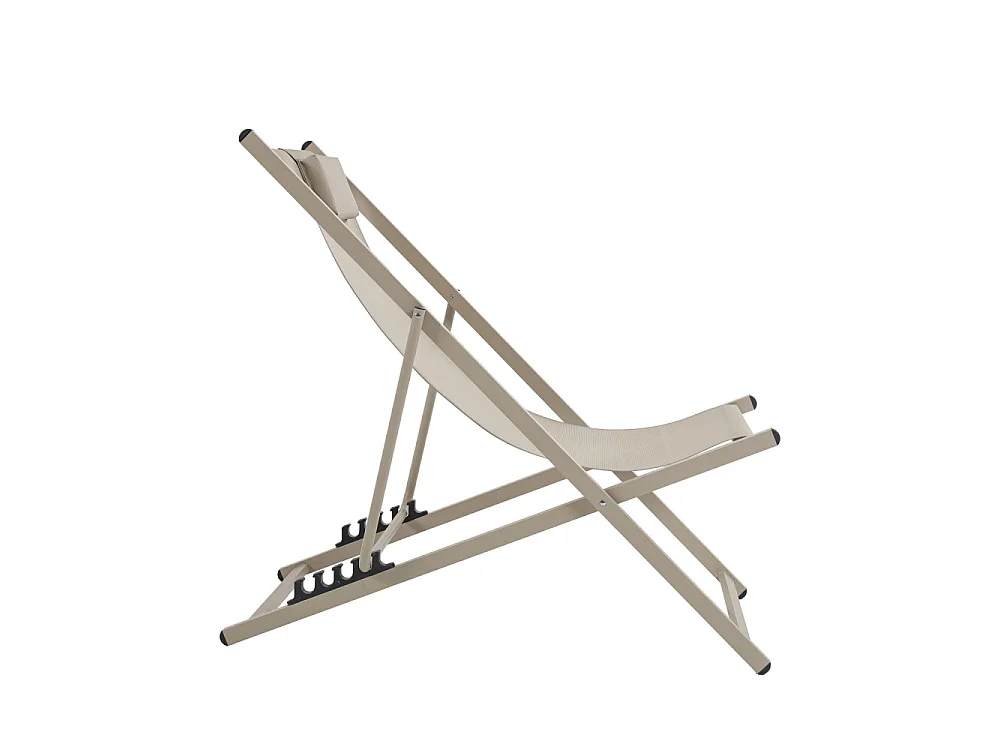 Brisa - Lot de 2 chiliennes en aluminium - Beige