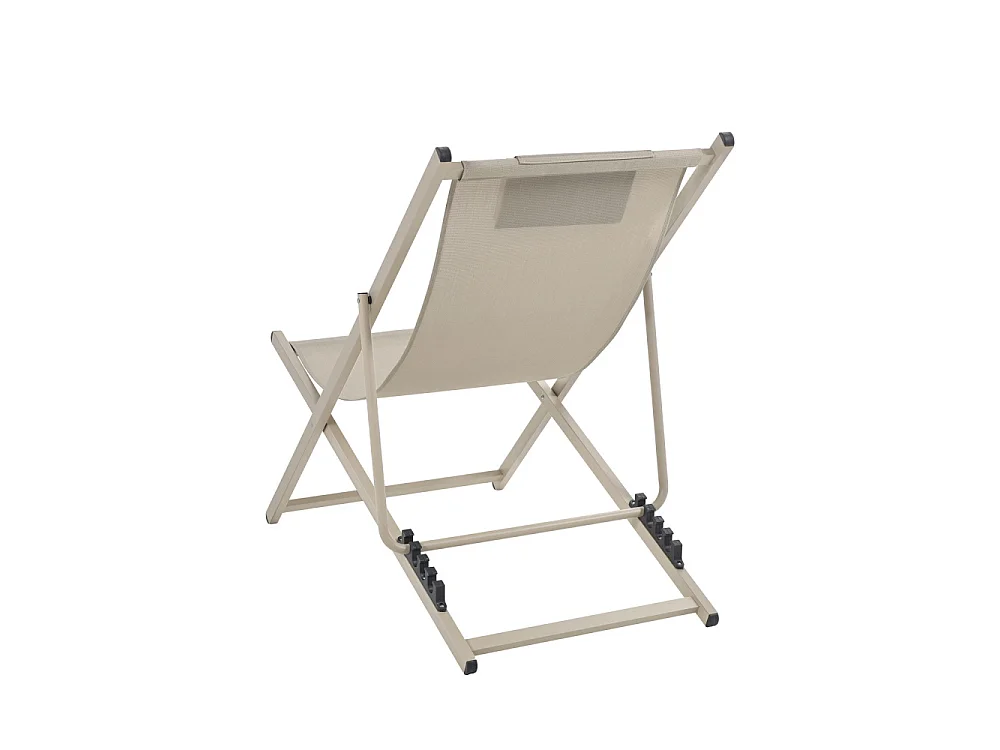 Brisa - Lot de 2 chiliennes en aluminium - Beige