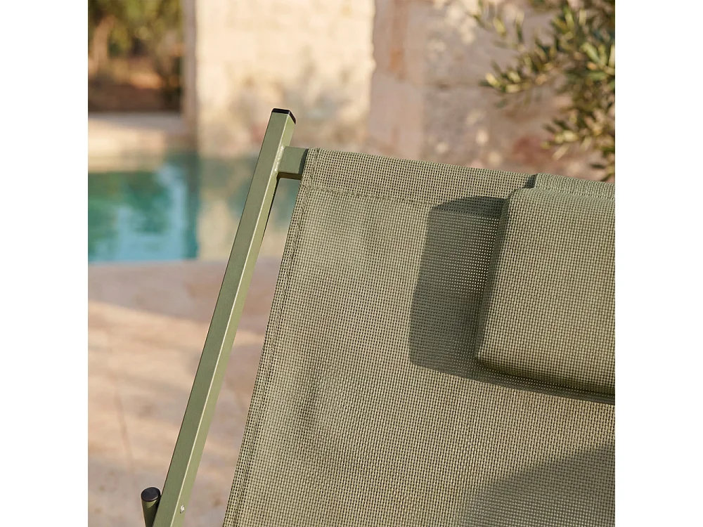 Brisa - Lot de 2 chiliennes en aluminium - Vert