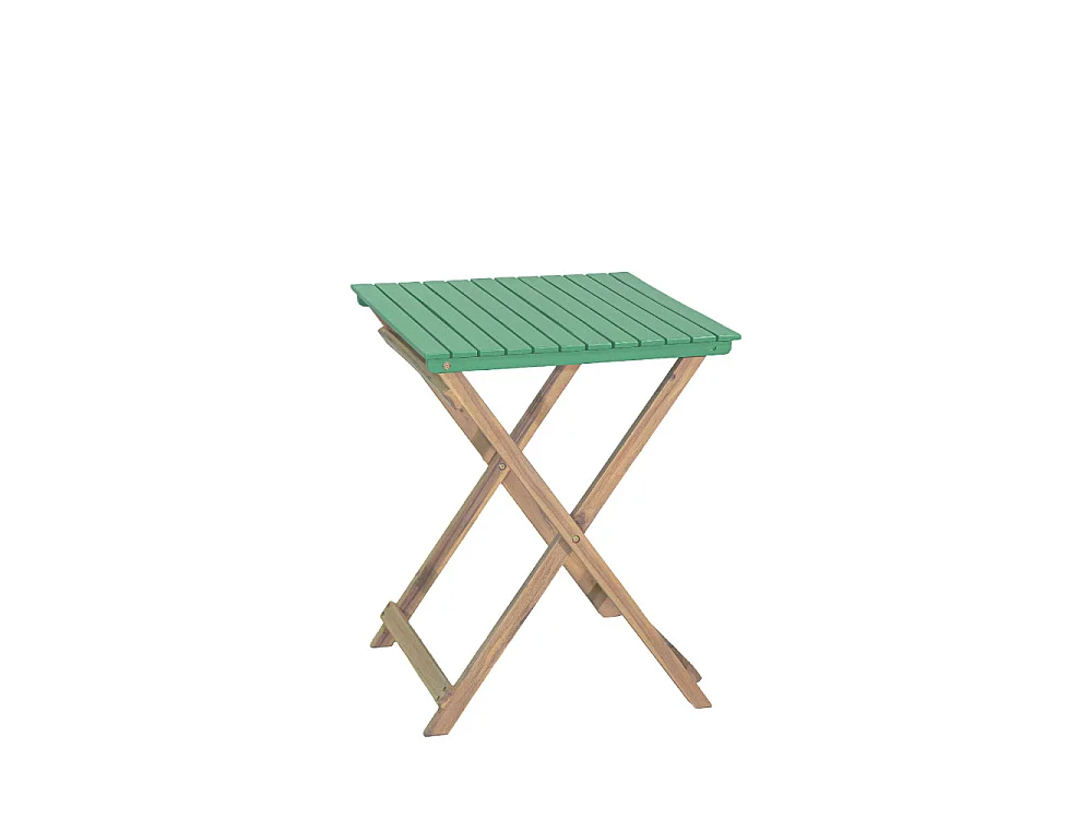 Dana - Set bistrot pliant de jardin 2 personnes en bois - Vert