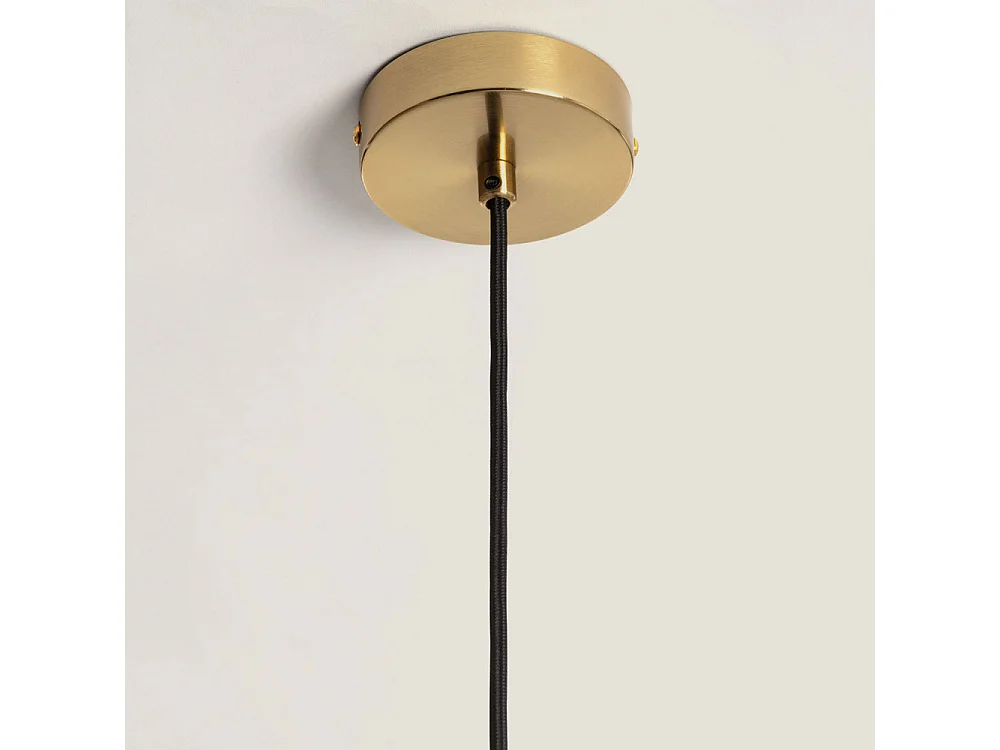 Neyo - Suspension ronde en verre ø34cm - Verre ambré