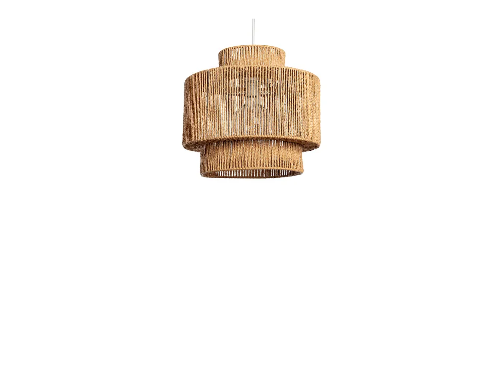 Kibo - Suspension ronde en papier ø40cm - Bois clair