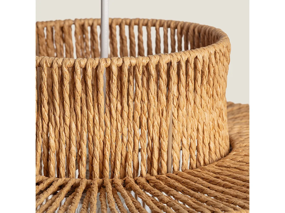 Kibo - Suspension ronde en papier ø40cm - Bois clair