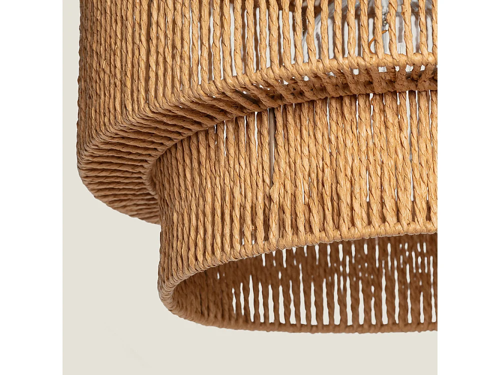 Kibo - Suspension ronde en papier ø40cm - Bois clair