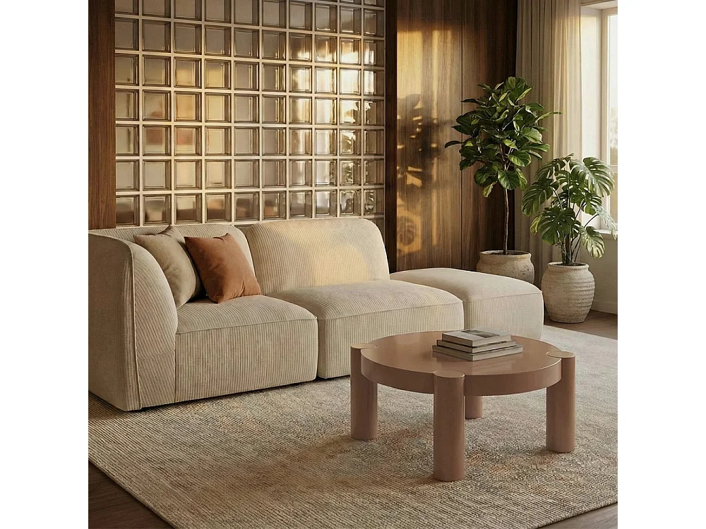 Mopi - Table basse ronde en bois laqué ø85cm