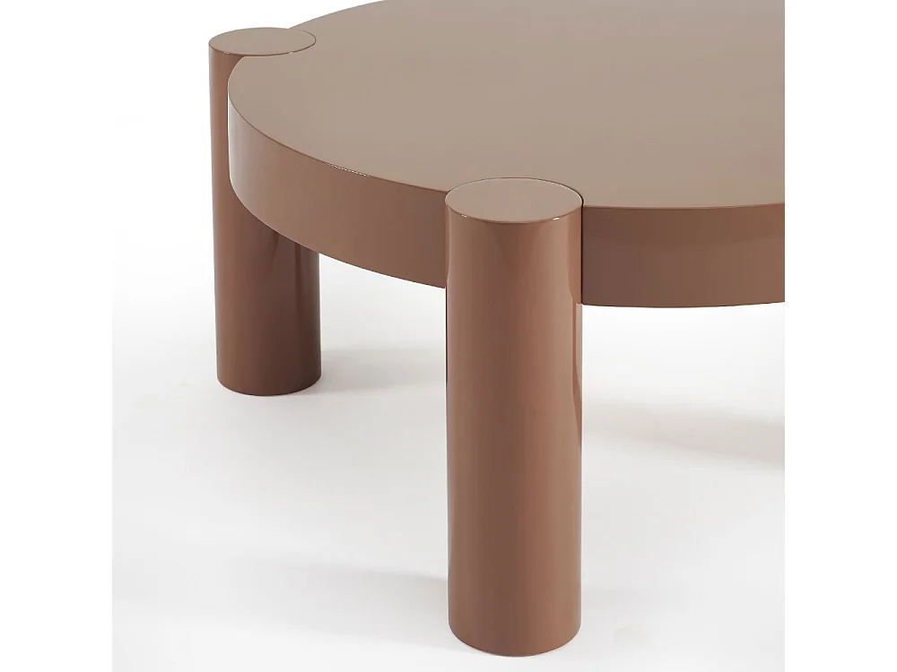 Mopi - Table basse ronde en bois laqué ø85cm