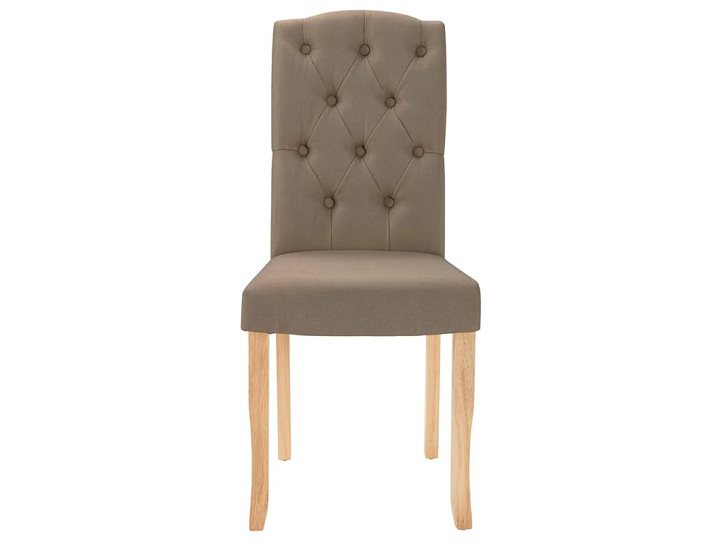 Cadeiras de jantar 4 pcs tecido cinzento-acastanhado