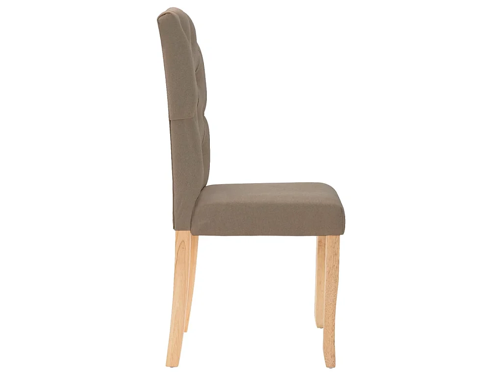 Cadeiras de jantar 4 pcs tecido cinzento-acastanhado