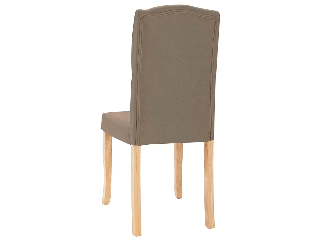 Cadeiras de jantar 4 pcs tecido cinzento-acastanhado