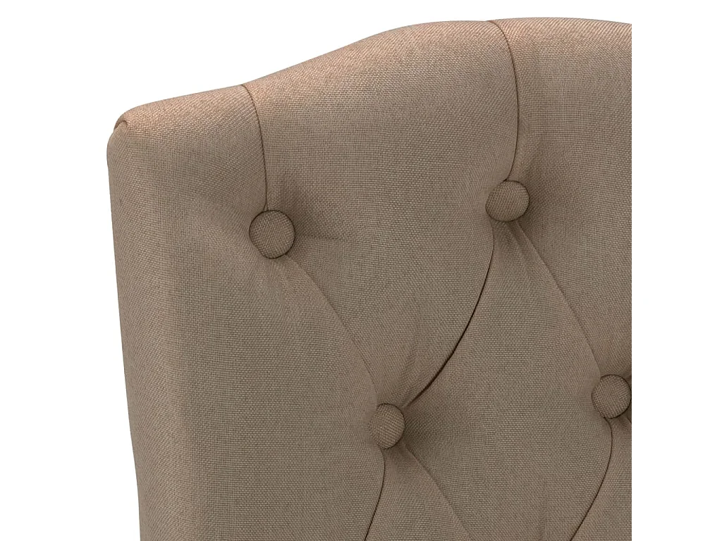 Cadeiras de jantar 4 pcs tecido cinzento-acastanhado